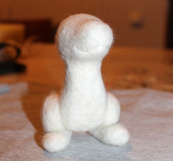 Щенок хаски в технике сухого валяния