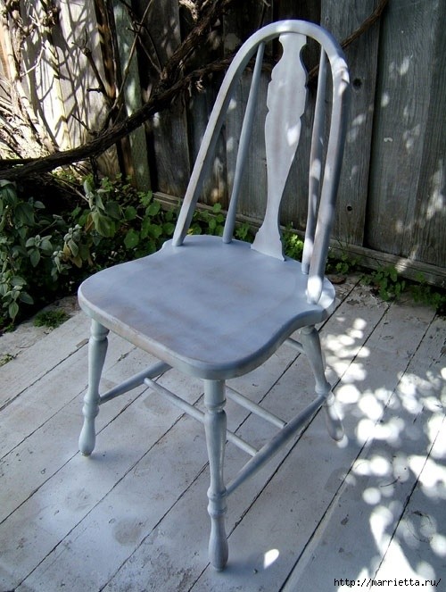 Эффект градиента в реставрации мебели на примере стула