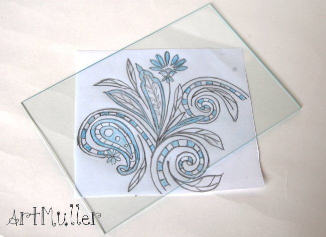 Перенос рисунка на стекло