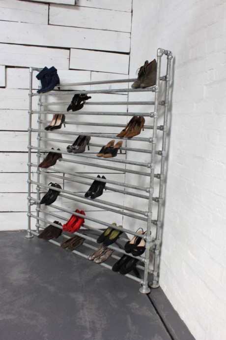 Полочки для обуви из труб: идеи Полочки для обуви из труб: идеи