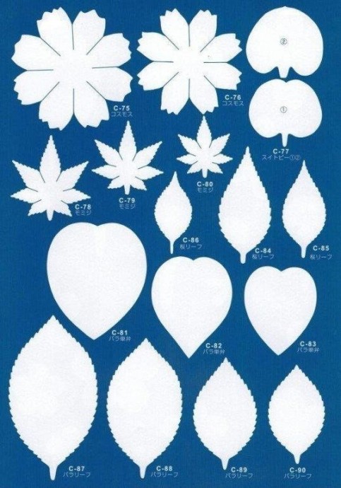 Шаблоны для цветов из фоамирана