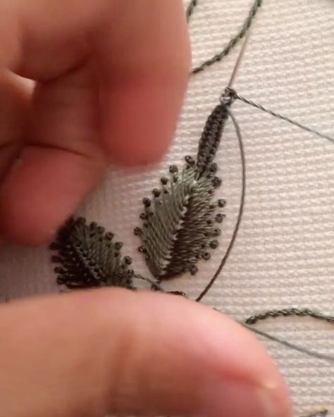 Способы вышивки зеленой листвы