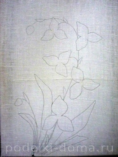 Объёмная вышивка "Орхидея"