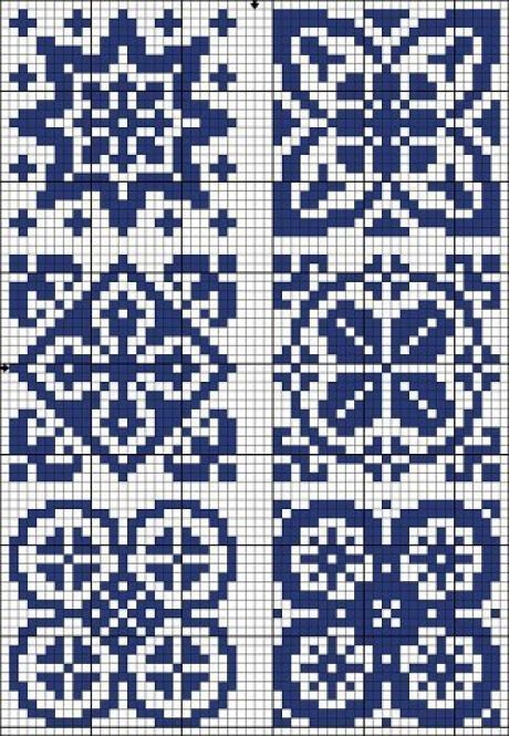 Большая подборка схем для вышивки интересных орнаментов