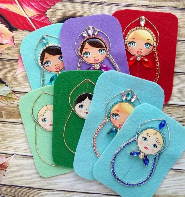 Броши ручной работы: идеи