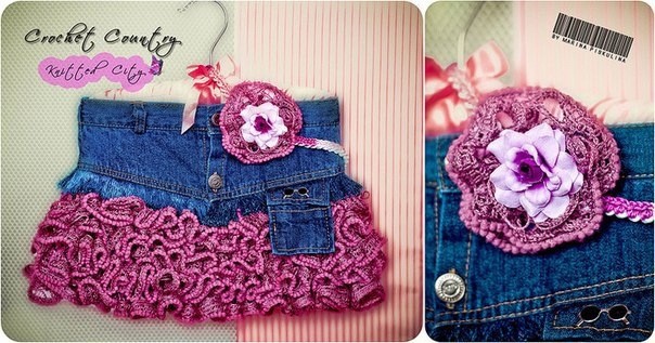 Идея для джинсовой детской юбочки