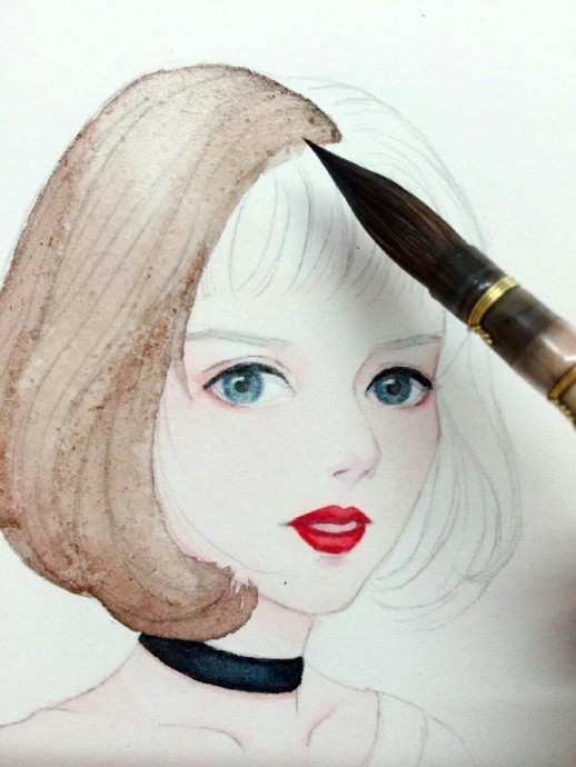 Портрет девушки акварелью: мастер-класс