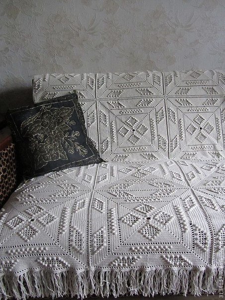 Роскошный плед крючком