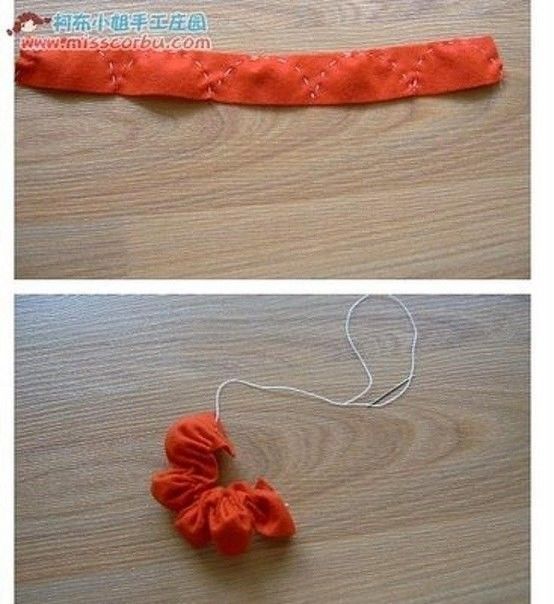 Красивые цветочки из ленты