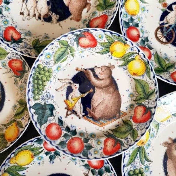 Ручная подглазурная роспись фарфоровой посуды: милые идеи для творчества