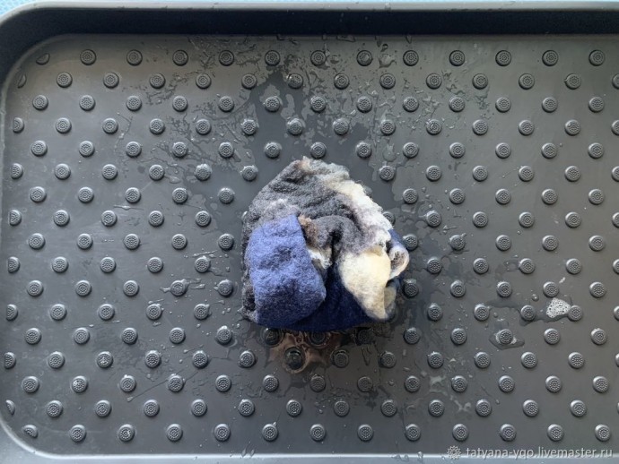 Валяем образец с флисом Шетланда