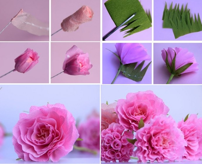 Прекрасные цветы из бумаги: мастер-класс