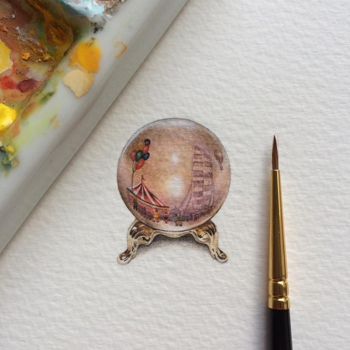 Удивительная миниатюрная живопись от Лорейн Лутс