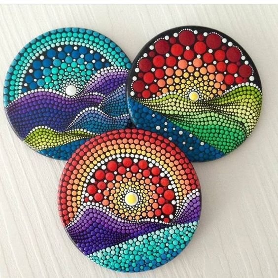 Точечная роспись камней: идеи