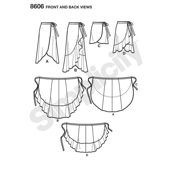 Коротенькие юбочки с запахом