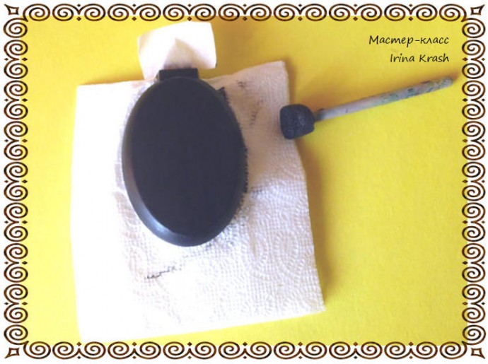 Расческа с точечной росписью