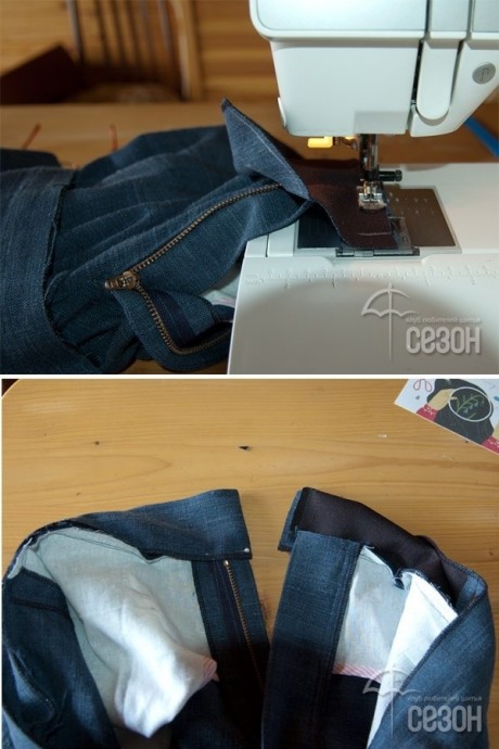 Пояс брюк на регулируемой резинке