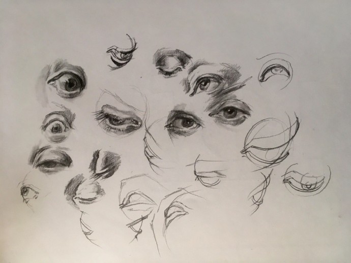 Учимся рисовать части лица