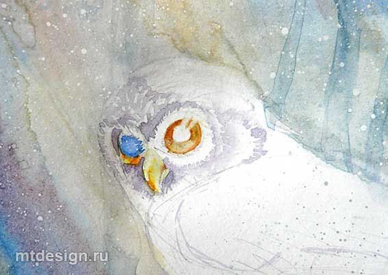 Урок рисования: сова