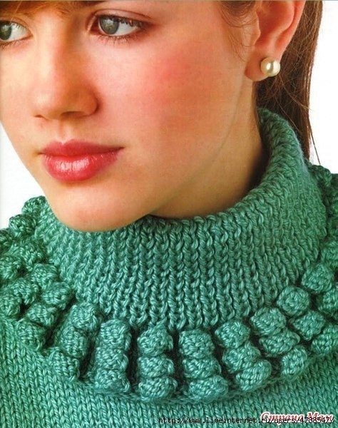 Красивые воротники и манжеты спицами Красивые воротники и манжеты спицами