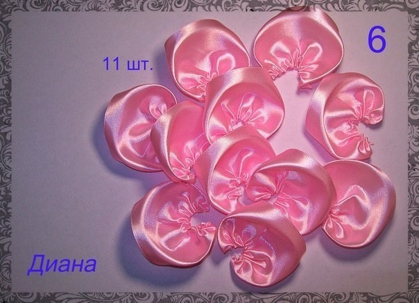 Розы из ленты