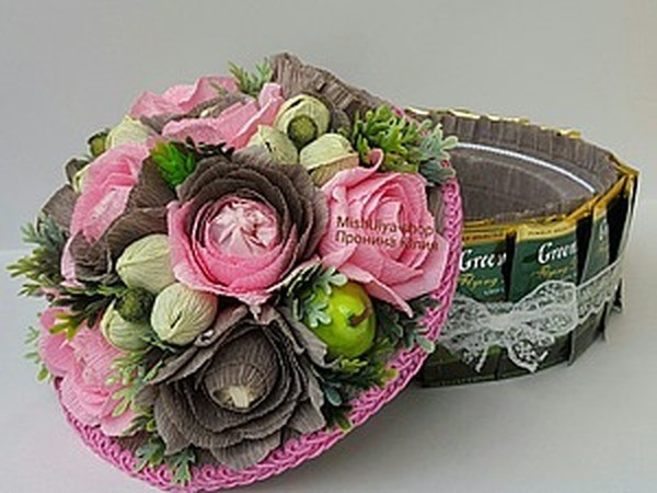 Торт-шкатулка из чая и конфет