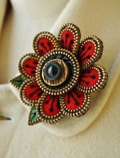 Великолепные цветы из молнии: мастер-класс