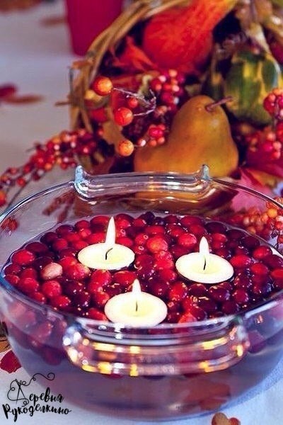 Плавающие свечи в декоре