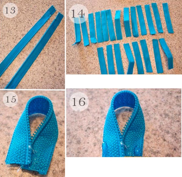 Великолепные цветы из молнии: мастер-класс