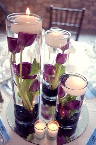 Плавающие свечи в декоре