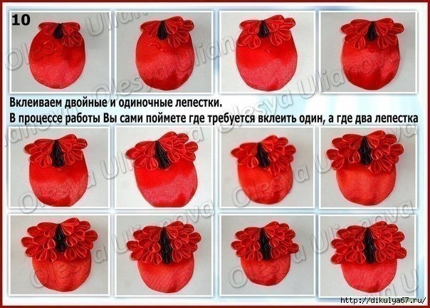 Божья коровка из лент