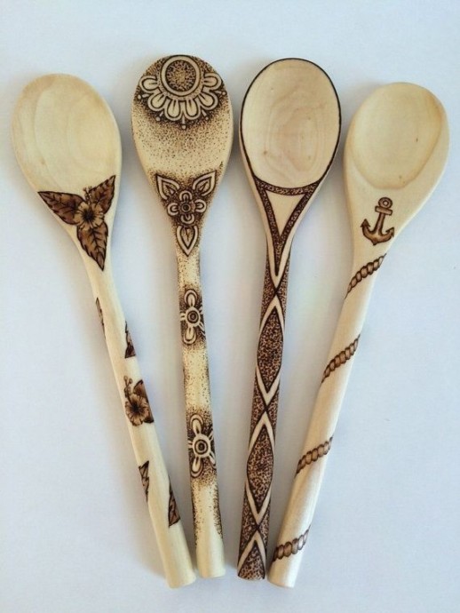 Выжигание на ложках