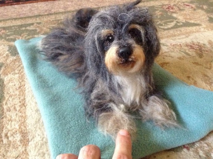 Собачки в технике сухого валяния