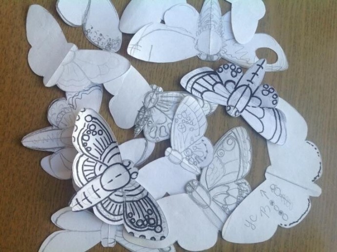 Мотылек: объемная вышивка Мотылек: объемная вышивка