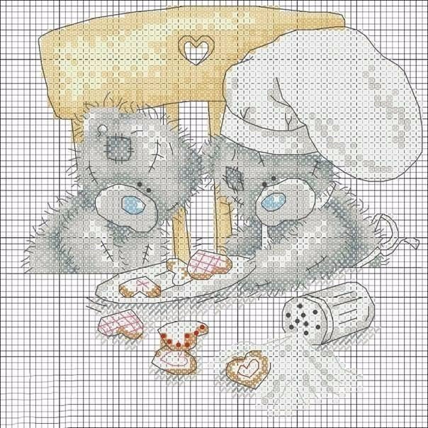 Схемы для вышивки крестиком "Мишки Тедди"