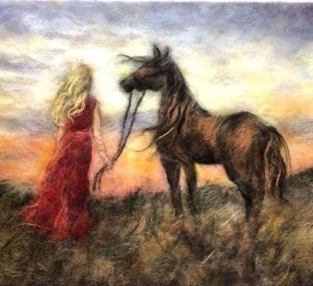 ​Чарующие картины в технике шерстяной акварели