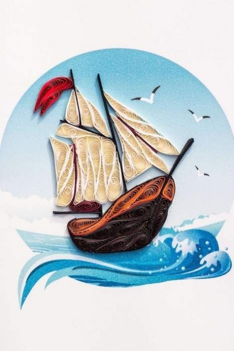 Корабли в технике квиллинг: чудесные идеи