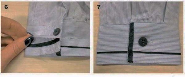 Декор на манжете мужской сорочки