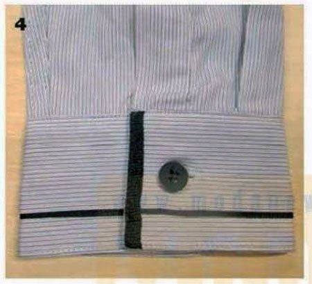 Декор на манжете мужской сорочки