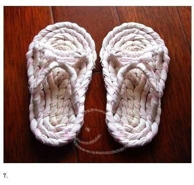 Тапочки из тряпок