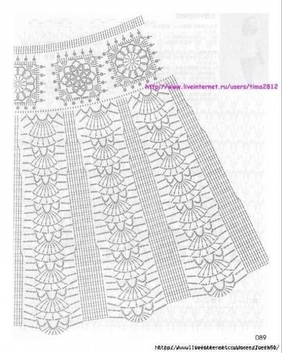 Ажурные юбки крючком: схемы