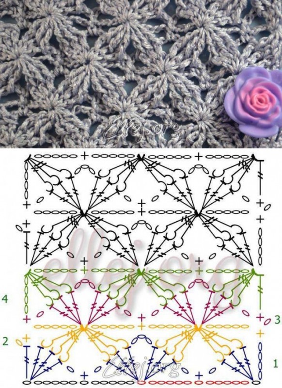 Очень красивые узоры крючком