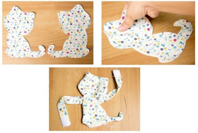 Подхват для штор в виде повисшего котика