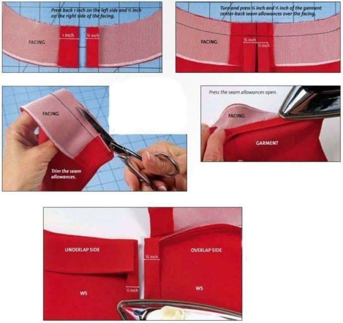 Как пришить молнию под складку на платье