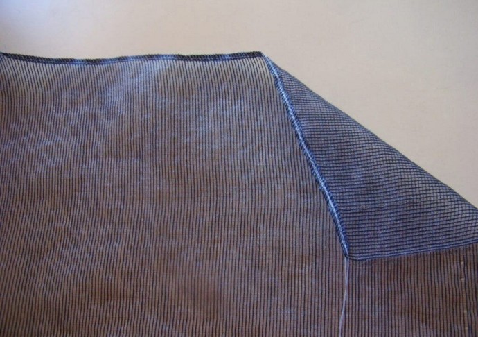 Как сделать тонкий рубчик на тонкой ткани
