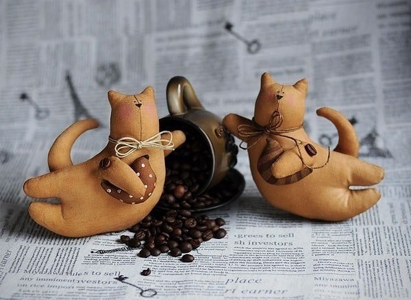 Кофейные тильда-котейки своими руками