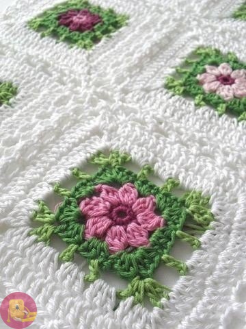 Плед и подушки крючком