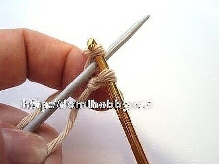 Лёгкий и быстрый набор петель на одну спицу с помощью крючка Лёгкий и быстрый набор петель на одну спицу с помощью крючка