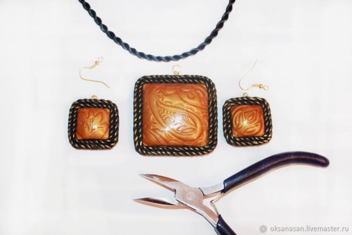 Комплект украшений в технике Мика Шифт