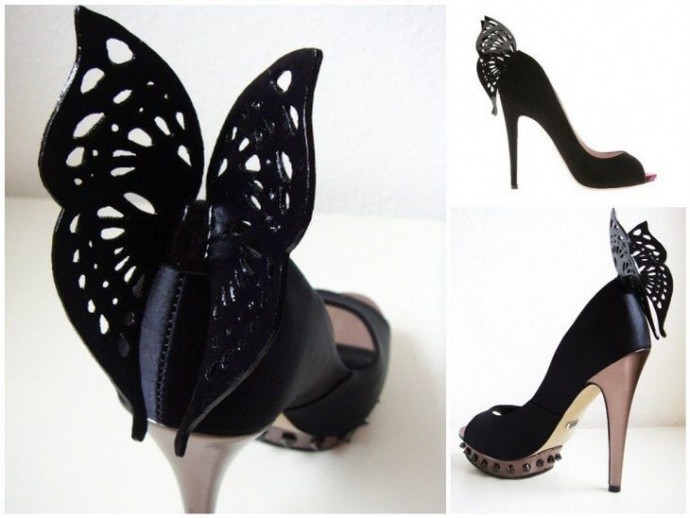 ​Туфли с невероятным декором в виде бабочек